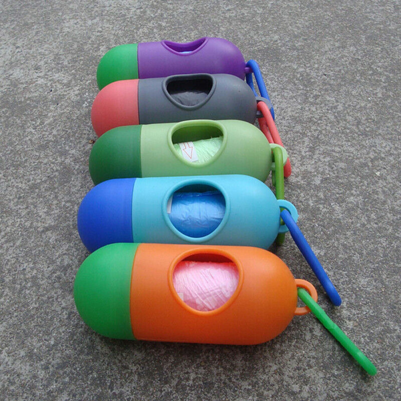 1 X Pet Garbage Clean Waste Poop Bag Carry Dog Bone Shape Dispenser Box  ZTA