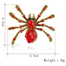 1PC Red New Women Jewelry Brooch Pin Alloy Spider Modeling Corsage Brooch E Q9V1