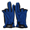 Non-Slip Friction Palm 3 Low-Cut Fingers Fishing Gloves, Adjustable Size--  I3I5
