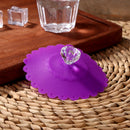 6pcs/set Silicone Heat Resistant Sealed Cup Lid Rhinestone Non-slip Mug Cap