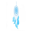Blue Handmade Lace Dream Catcher Feather Bead Hanging Decoration Ornament
