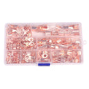 Wire Crimp Open Barrel Connector Copper Ring Lug Terminals Assortment Kit Boat
