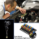 32V 12-Way Blade Fuse Holder Box + 14 Heat Shrink Tube Ring Connector + 16 Fuses