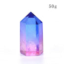 Natural Titanium Rainbow Quartz Obelisk Wand Crystal Tower Point Healing USA