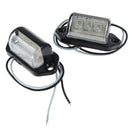 2x 12v Car Trailer Rv 3 LEDs License Plate Tag Light Black Side Marker Lig J.3C