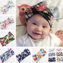 Baby Girls Rabbit Ears Elastic Hair Bands Flowers Bowknot Headband