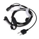 2Pin Throat Vibration Mic Headset Air Tube Earpiece for Midland G6/9