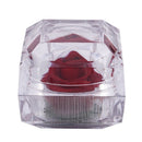 Acrylic Jewelry Box Ring Box with Red Rose for Wedding Birthday C8O2