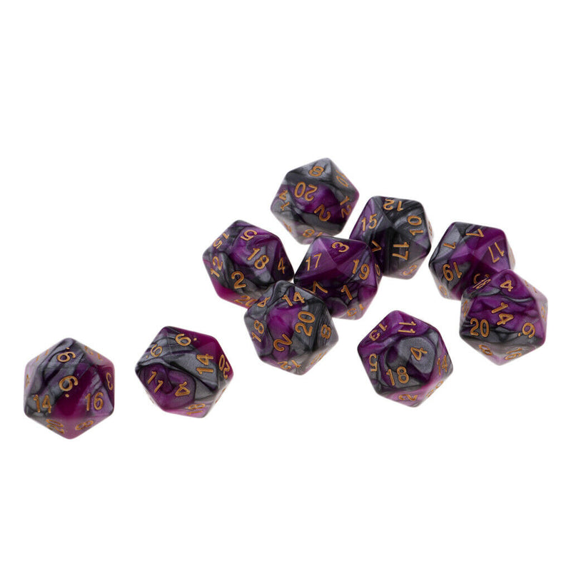 20 Pieces Polyhedral Dice Set 20-sided Dice D20 for Dungeons &Dragons Game