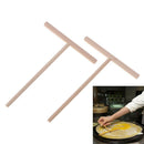 2Pcs T Shape Wooden Rake Round Batter Pancake Crepe Spreader Kitchen ToolsB.kz