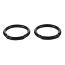 Camping Spring Clip Aluminum Round Portable Mini Carabiner Hook Black 2 Pcs T6B8