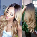 Long Ombre Brown Blonde High Density Heat Resistant Synthetic Wig For Hanne