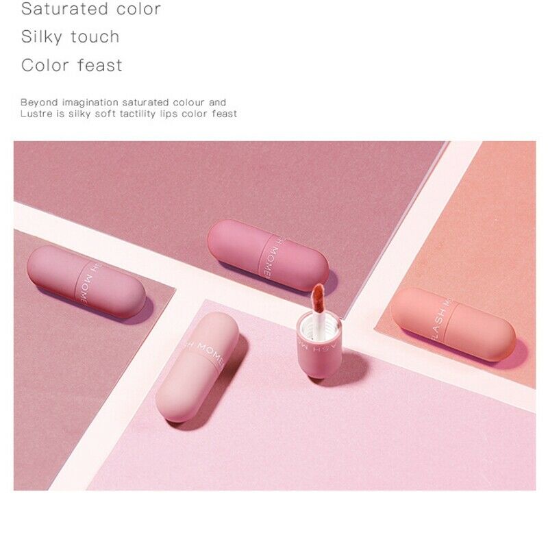 Pudaier Mini Capsule Lip Glaze Mirror Matt Velvet Triple Lip Glaze Set with O4H9