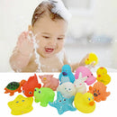 13Pcs Cute Soft Rubber Float Sqeeze Sound Baby Kids Animals Washing Toys. K8Y6