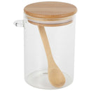 Food Storage Glass Jar Clear Sealed Canister Container with Lid and Spoon f X4S2
