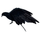 3x Simulated Crow Statue Lifelike Bird Raven Garden Decor Artificial Feather