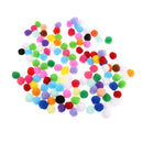 100pcs 25mm Colorful Felt Pompom Balls for Christmas Crafts Embellishments