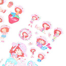 6 Sheets Cute Strawberry Girls Scrapbooking Bubble Stickers Reward Kids Toys`US