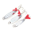 5cm/15g Fishing Spoon Lure Sequin Paillette Metal Hard Bait Hook Tackle Sil Y9D3