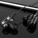 A4 3.5mm Wired In-Ear Earphone Volume Control Music Earbud with Mic (Black)