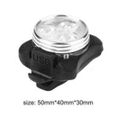 USB Charging MTB Bike Headlight Taillight 3 Modes Bicycle Rear Lamp (White)
