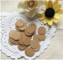 100pcs Round Brown Tags Price Blank Label Luggage Hang Paper Kraft RA BX