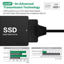 Fast USB 3.0 to SATA Hard Disk Adapter Converter Cable f. 2.5 inch HDD SSD 6Gbps