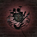 Timelike Cd Vinyl Record Wall Clock Modern Design Musical Theme Decorative