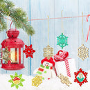 62 Pieces Christmas Wooden Ornaments Unfinished 6 Styles Wooden Cutouts with