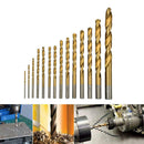 50X HSS Metric Drill Bit Set Titanium Coated Twist Drills Metal Wood 1-3mm New