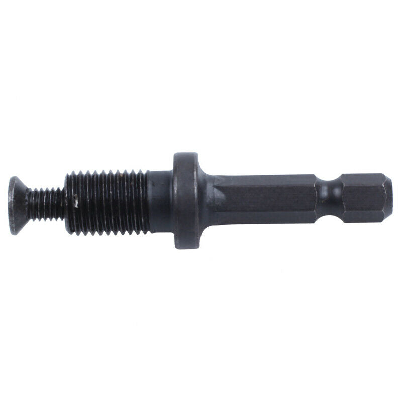 3/8-inch Hexagonal Shank Thread Drill Holder Keyless Adapter Black U2O5