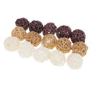 42Pcs Star Wicker Rattan Ball Christmas Party Garden Decoration Ornament 7cm 3cm