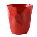 Plastic Mini Wastebasket Desktop Ashtray Waste Paper Container Bathroom Red