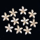 10 Pieces Cute Flower Charm Pendant Beads DIY Jewelry Findings Wedding Decor