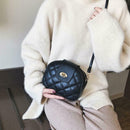 Leather Lattice Shoulder Handbags Women Solid Small Messenger Shell Bags