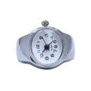 Watch Quartz Movement Oval Ring Alloy Deco Woman WHITE I1G1