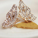 New Fashion Women Lady Elegant Butterfly Crystal Rhinestone Stud Ear Earrin G7G1