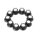 10Pcs Black Rotary Potentiometer Knobs Caps with  Counting Dial -Q