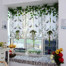 Light Filtering Fabric Fold Roman Shade Butterfly Printed Window Treatment