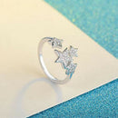 Elegant Star Diamond Ring Crystal Open Rings Wedding Party Jewelry For Wome U3U5