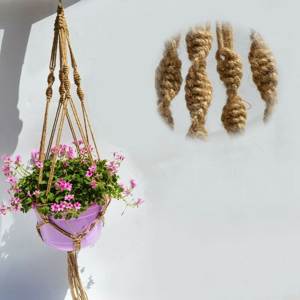 2 Pcs Macrame Plant Hanger Indoor Outdoor Hanging Planter Basket Jute Rope