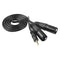3.5mm Stereo Male to Dual XLR Male Splitter Cable Mixer AUX Adapter Cord #gib