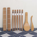 Bamboo Rolling Mats Sushi Maker Japanese DIY Rice Spreader 5Pairs Chopsti_AU Gw