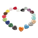 100x Cute Heart Mixed Colors Plastic Buttons Sewing or Scrapbooking 10mm New
