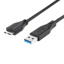 0.5m USB3.0 Type-A Male to USB3.0 Micro B Male Adapter Cable for Hard Drive