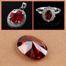 Loose Gem Beautiful Oval Shape Decoration 13x18mm Zircon Red Ruby Unheated Cut