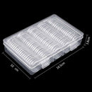 100pcs 30mm Clear Round Plastic Coin Capsule Container Storage Box Holde JQQ