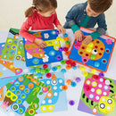 Mosaic Pegboard Set Early Learning Educational Toys Kids Birthday Party Gift