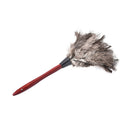 38cm Ostrich Feather Duster  Brush Wood Handle Anti-static Natural Grey Fur TLJ