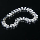 Women's Wedding Bridal 2-Row Clear Rhinestone Bangle Bracelet M7D5